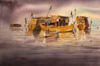 Shaima Umer, 14 x 21 Inch, Water Color on Paper, Seascape Painting, AC-SHA-048